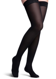 Thigh length compression stockings socks color black sigvaris